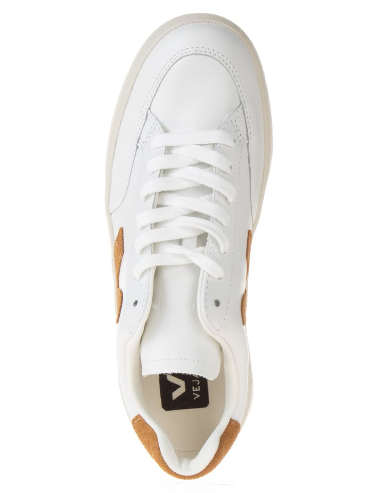Veja Leder-Sneakers in Weiß/ Hellbraun günstig kaufen