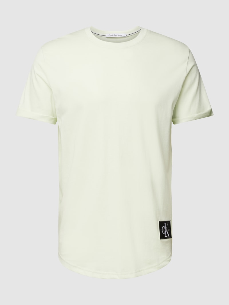 T-Shirt mit Label-Badge in mint