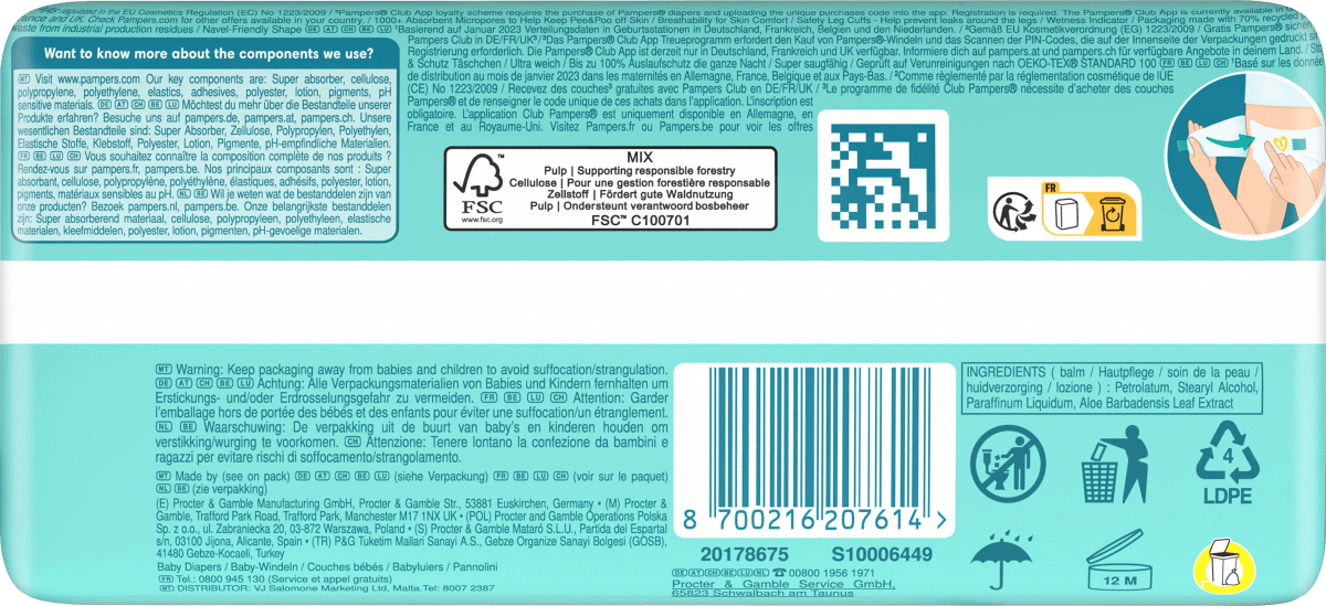 Windeln Premium Protection Gr.2 Mini, New Baby (4-8kg), Single Pack, 34 St