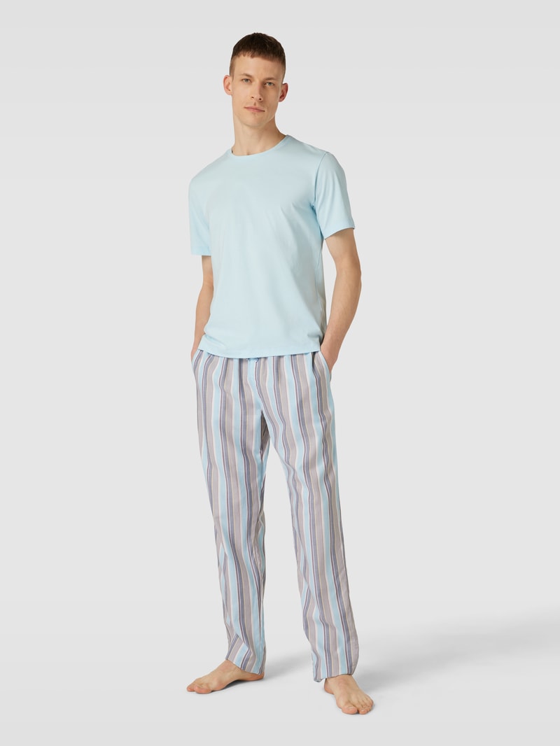 Pyjama-Hose mit Streifenmuster Modell 'Night & Day' in beige