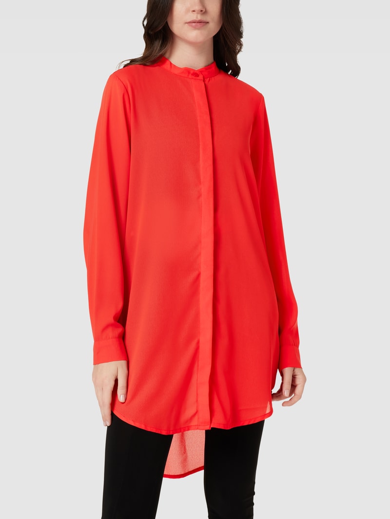 Longbluse mit Stehkragen Modell 'IHCellani' in rot