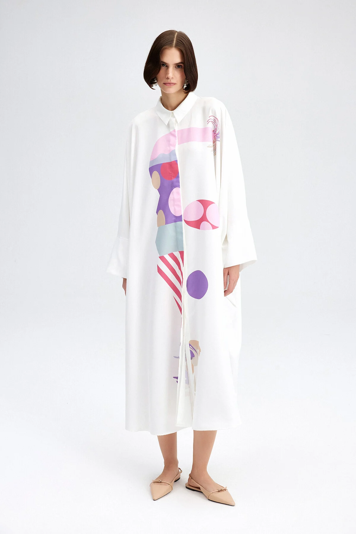 Touché Privé  OVERSIZED-KLEID MIT GEOMETRISCHEM MUSTER