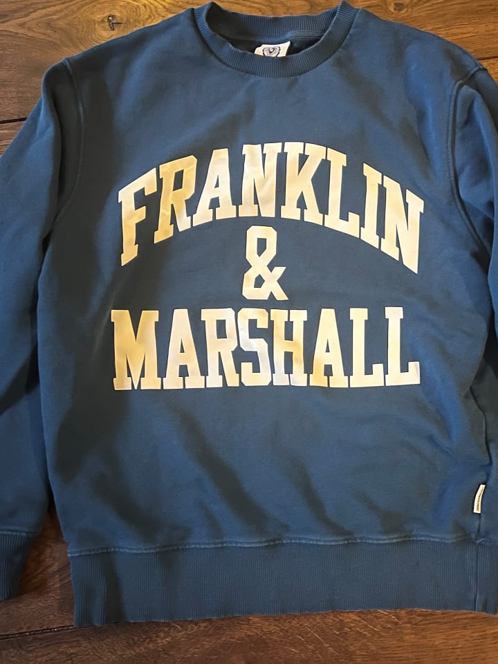 Franklin & Marshall Rundhals Sweatshirt in blau günstig kaufen M