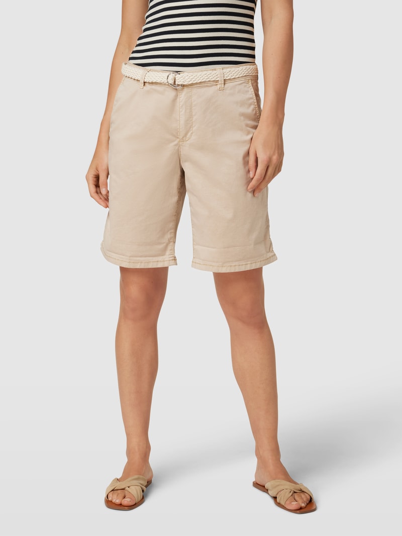 Bermudas mit seitlichen Eingrifftaschen Modell 'CHINO' in beige