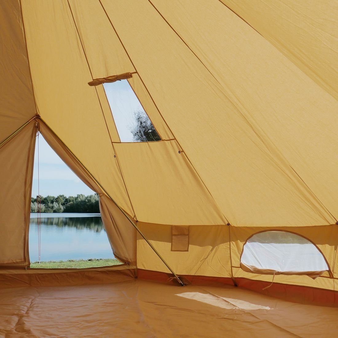 yourGEAR Tipi-Zelt yourGEAR Zelt Desert 8 Pro UV50+ Baumwolle - Campingzelt Tipi, Personen: 8