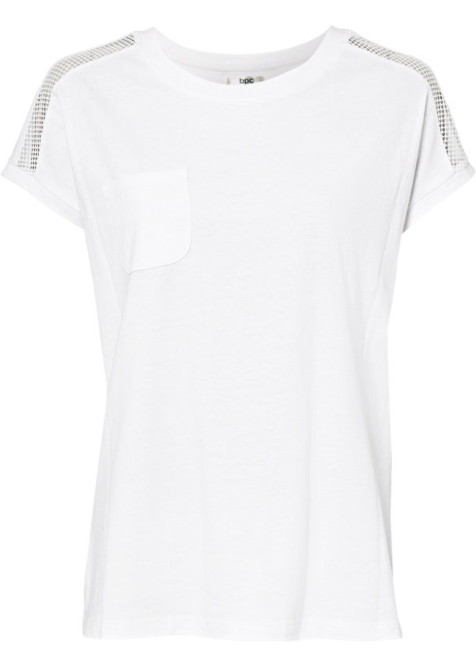 Lockeres Shirt mit Spitze-Detail aus Bio-Baumwolle
