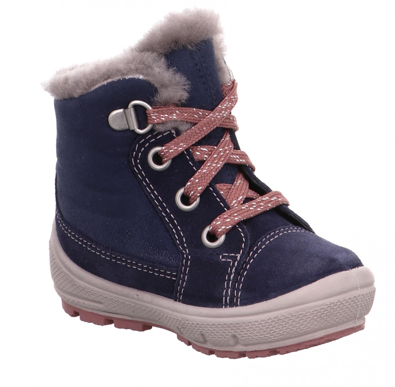 GROOVY - Blau/Rosa Boots mit Schnürung