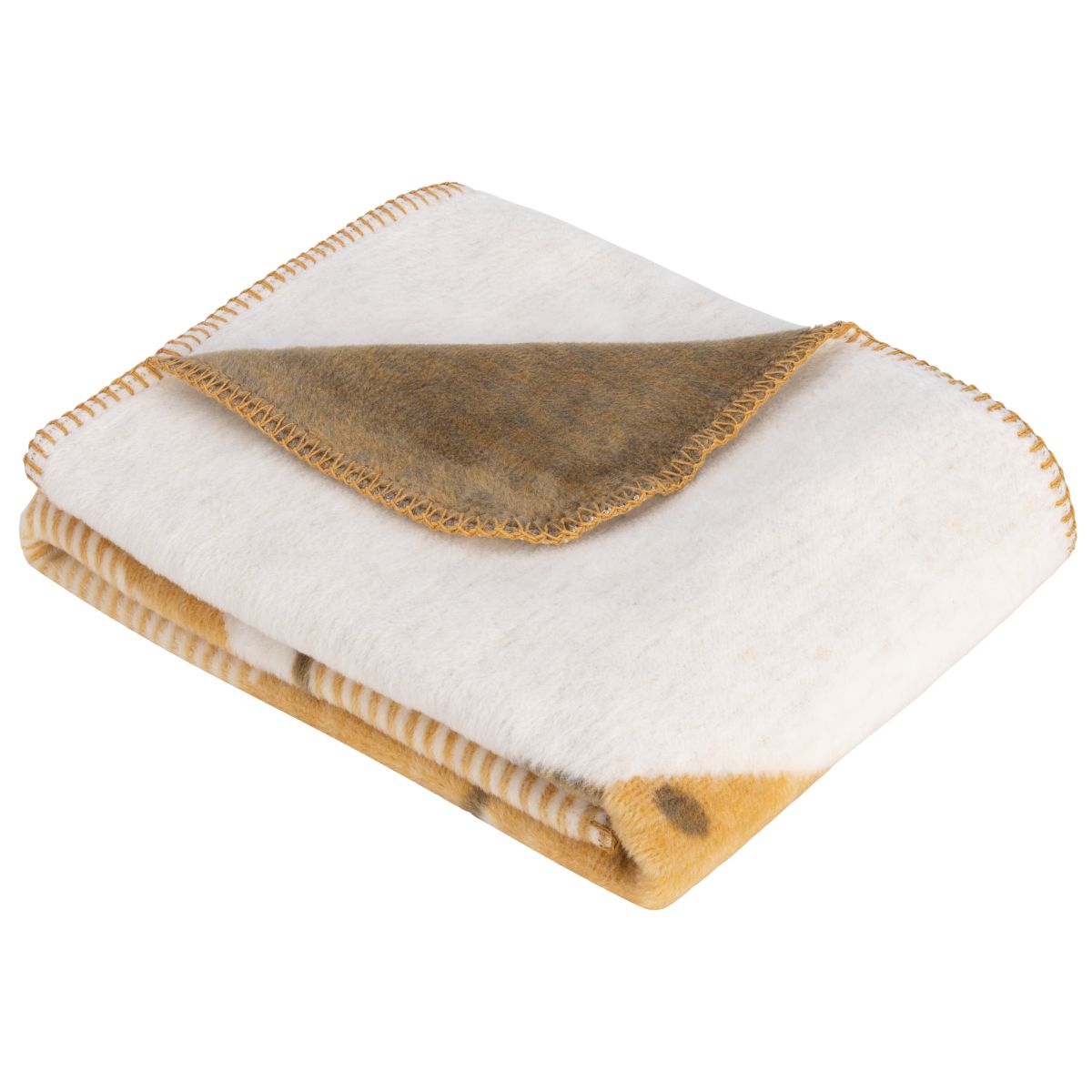 s.Oliver Babydecke Junior Wollweiss-Gelb 75 x 100 cm