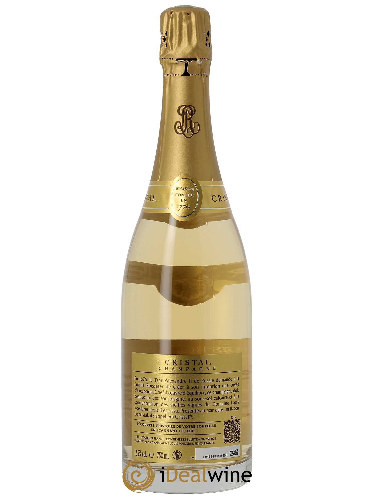 Cristal Louis Roederer  2015 - Lot de 1 Bouteille