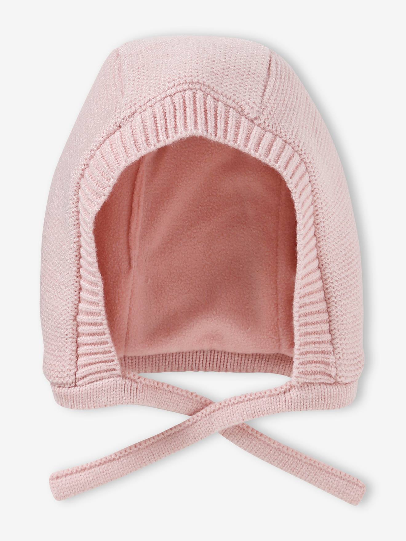 Vertbaudet Mädchen Baby Kapuzenmütze - pudrig rosa