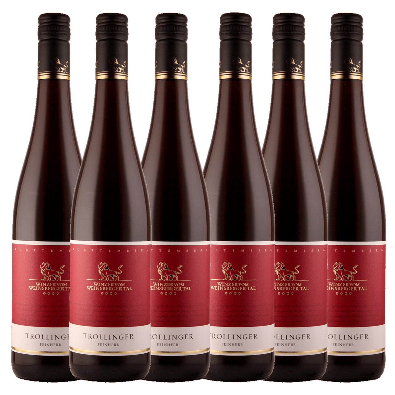 Württembergische WZG Winzer vom Weinsberger Tal Württemberger Trollinger Qualitätswein Feinherb 0,75L 6er Karton