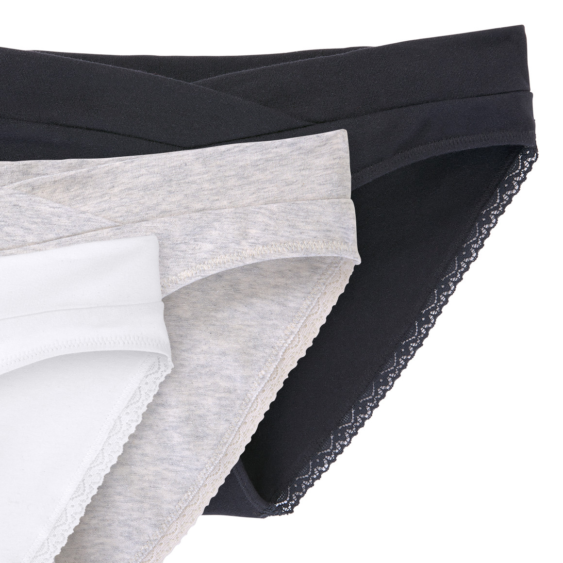 3 Damen Umstands-Slips mit Bio-Baumwolle