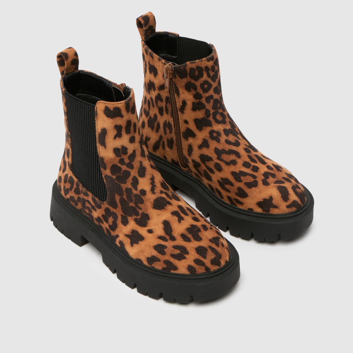 Schuh beige & bruna Clement Chelsea-stövlar för flickor