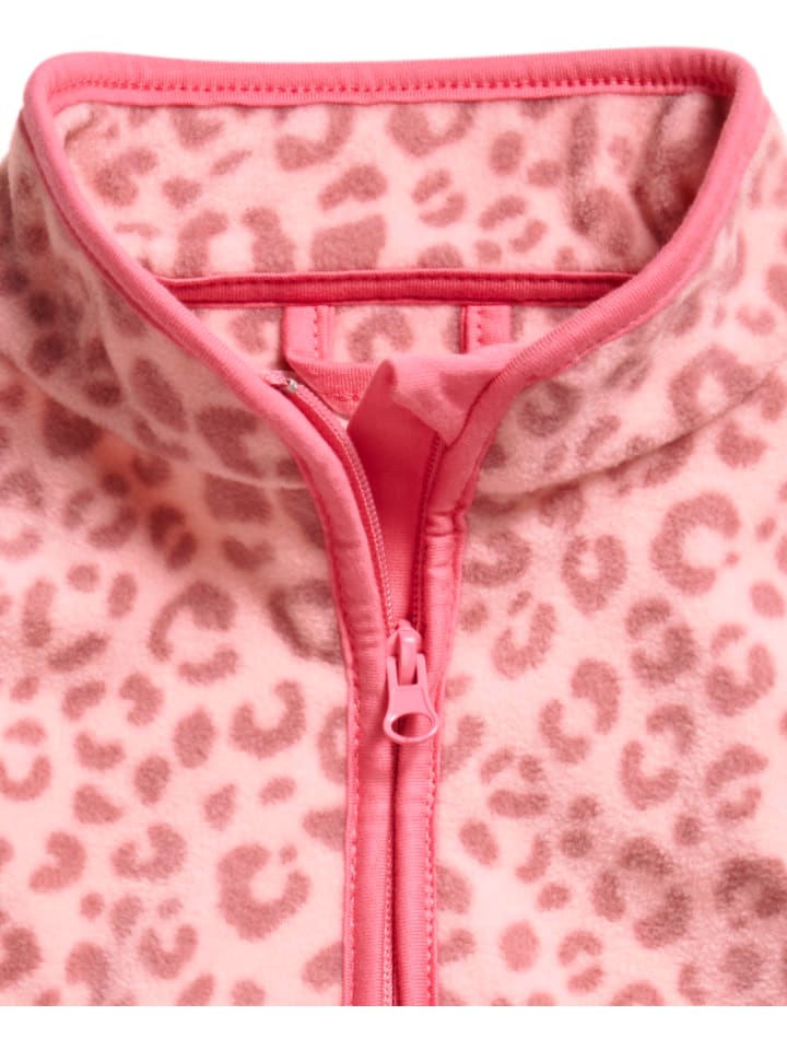 Playshoes Fleece-Jacke Leo-Print in Rosa günstig kaufen