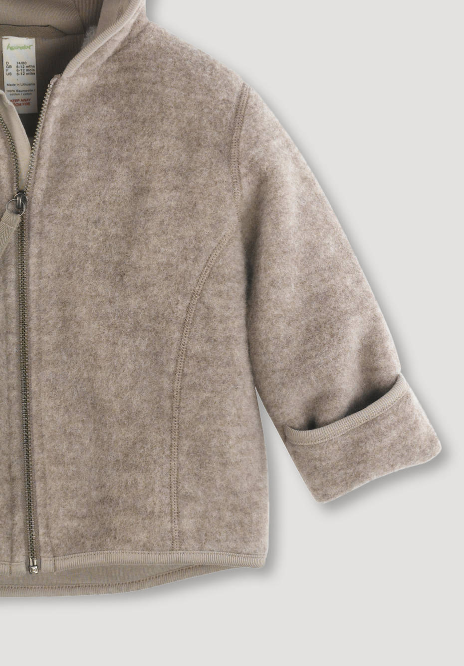 Wollfleece-Jacke aus reiner Bio-Merinowolle