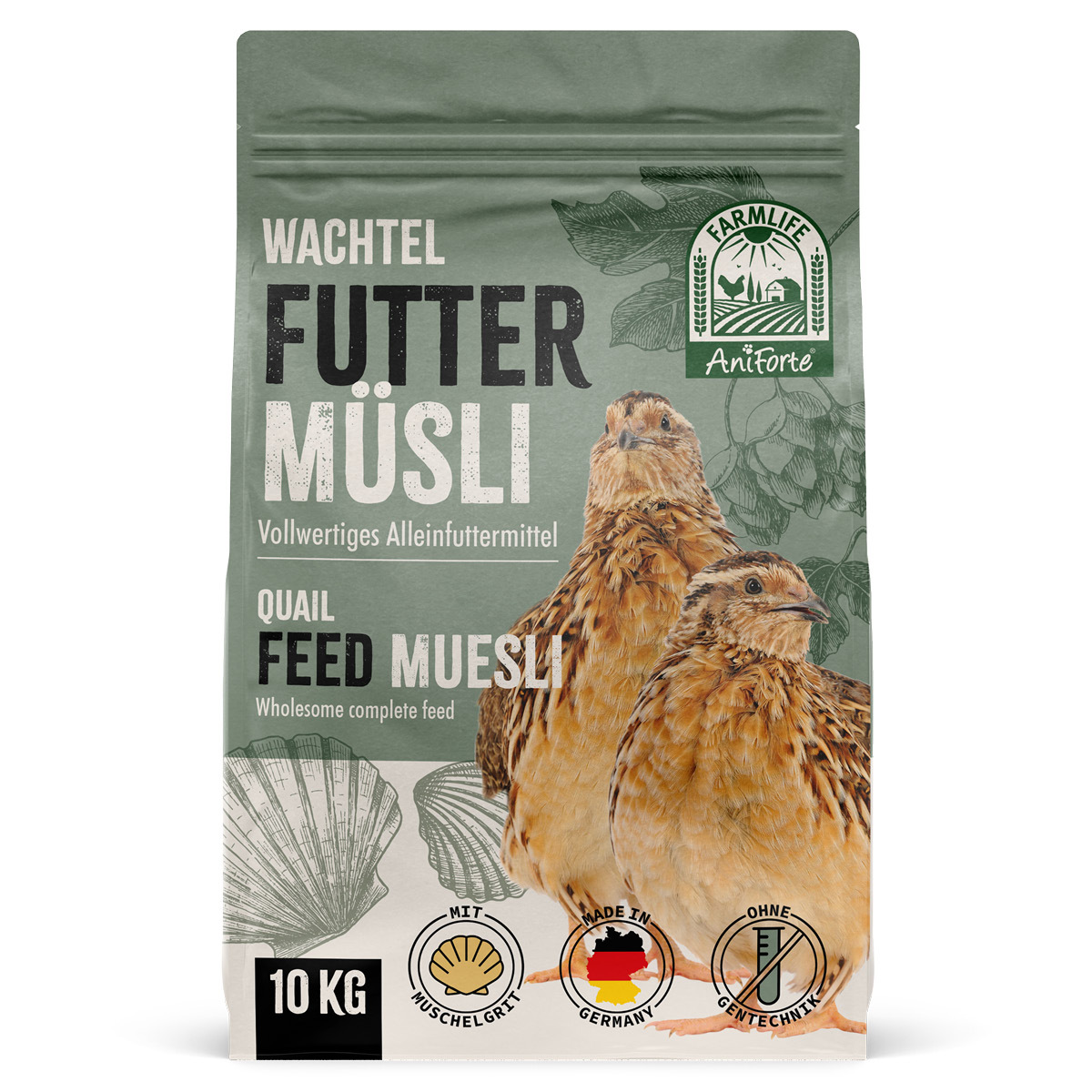 Aniforte Futter & Heu Aniforte FarmLife Wachtel Futter Müsli 10 kg