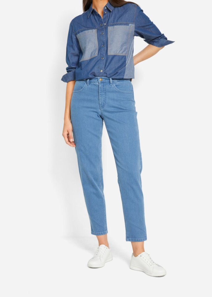 Mom Fit Stretch-Jeans aus Bio-Baumwolle