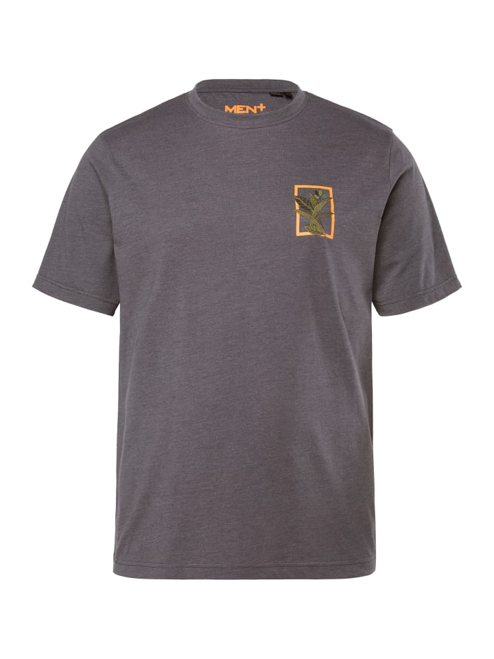 Men Plus Kurzarm T-Shirt in blue denim günstig kaufen
