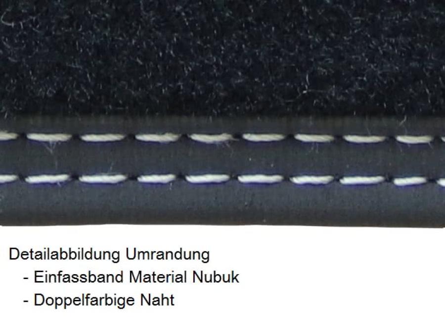 SCHÖNEK Passform Autoteppich 4-teiliges Set "Exclusive" mit Stick, Auto Textil Fußmatten aus Polyamid Tuft für Mercedes C-Klasse W 203 Limousine Baujahr 2000 bis 2007 - ATU