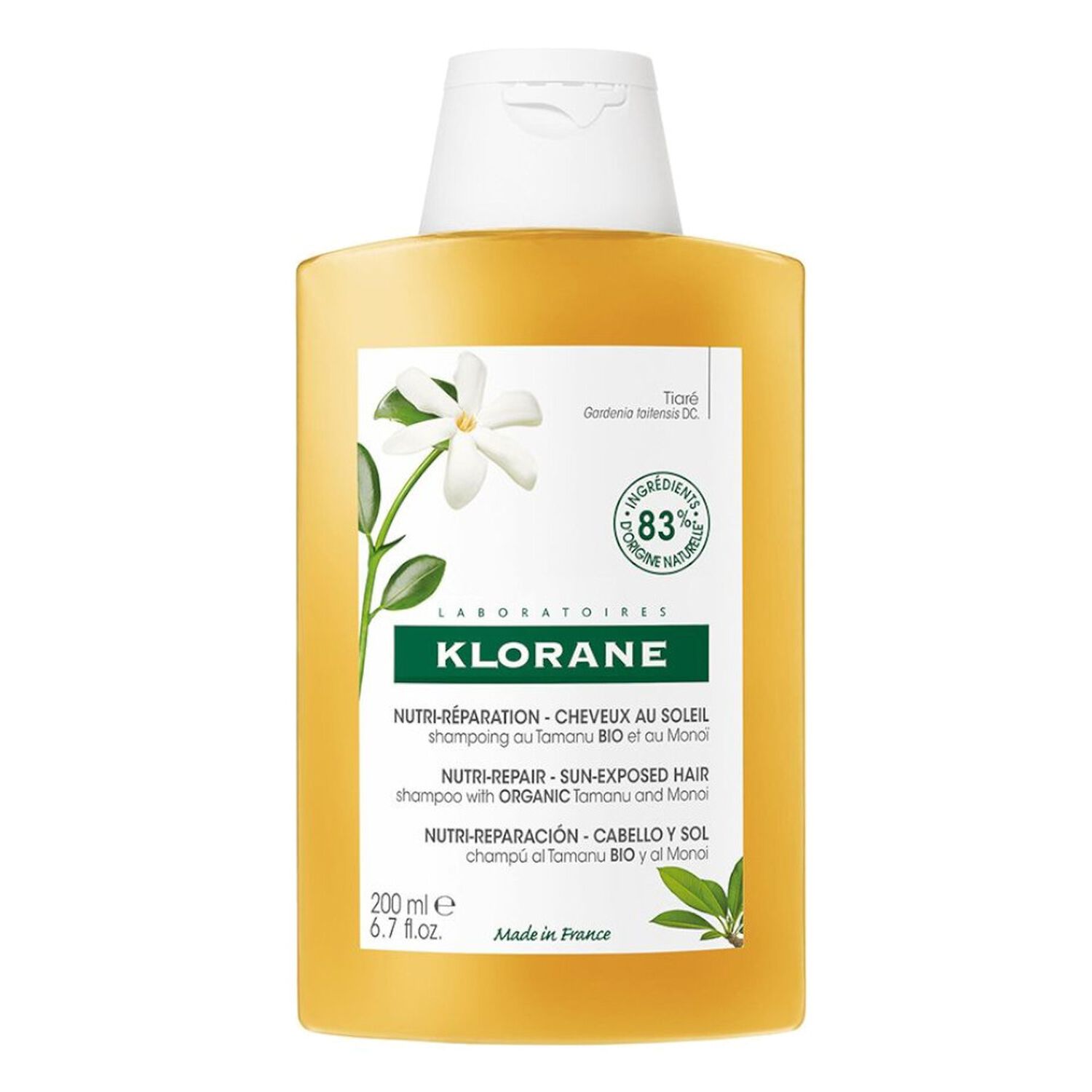 Klorane Shampoing Après-Soleil Nutritif au Tamanu Bio Monoï - 200ml