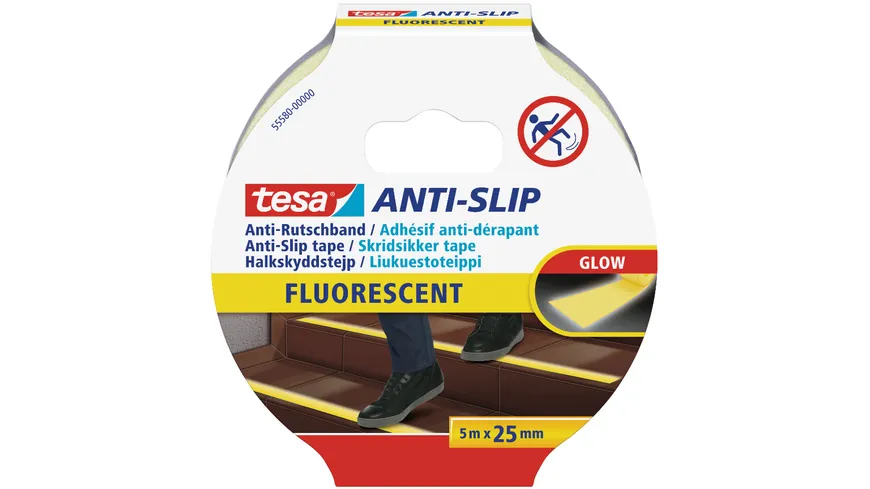 tesa® Anti-Rutschband fluoreszierend fluorezierend