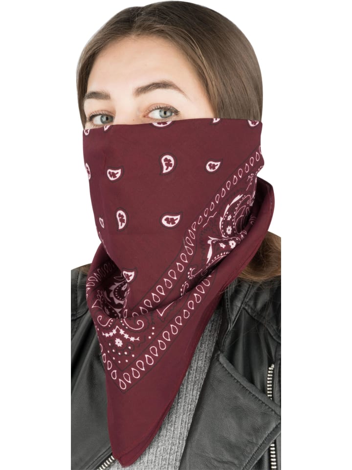 Normani Outdoor Sports 3 Bandana Kopftuch in Burgund/Schwarz günstig kaufen onesize