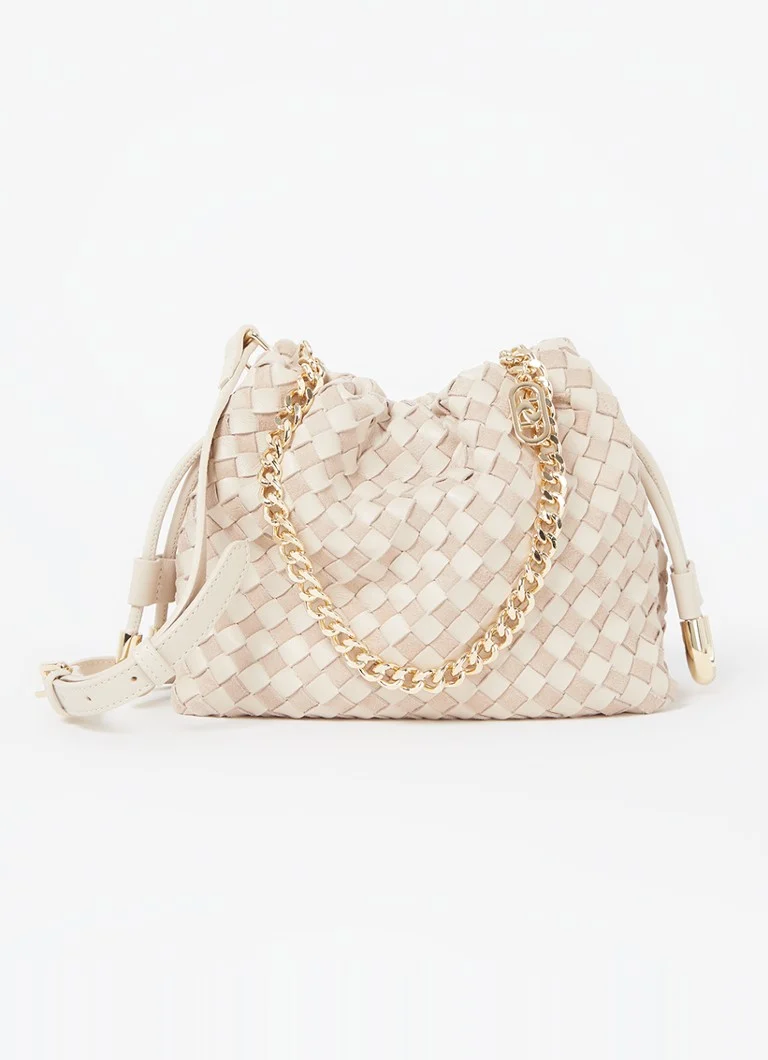 Dune London Primrose Small leather shoulder bag with detachable shoulder strap