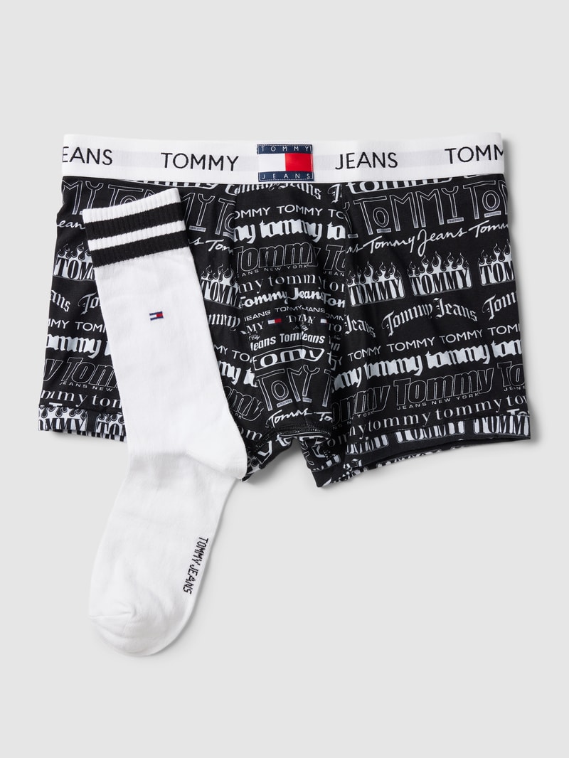 Geschenkset mit Trunks und Socken in schwarz