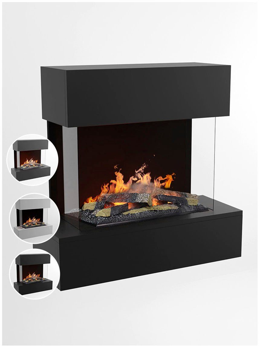 GLOW FIRE Elektrokamin Hölderlin, Wasserdampfkamin mit 3D Feuer mit integriertem Knistereffekt