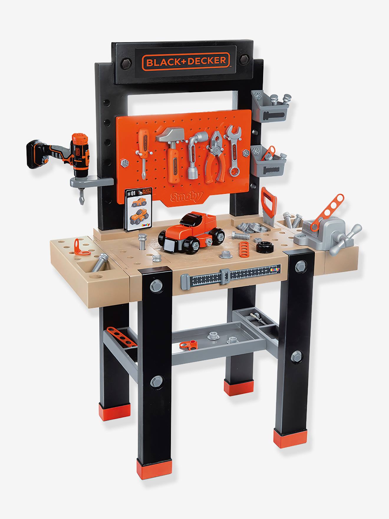 Smoby Kinder Spiel-Werkbank BRICOLO CENTER BLACK+DECKER SMOBY - mehrfarbig