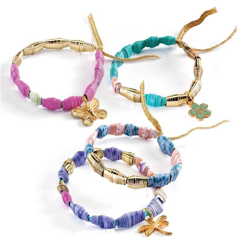 Bracelet en perles de papier Djeco