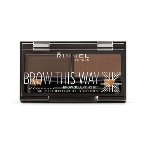 Sada na tvarování obočí Rimmel London Brow This Way Sculpting Kit 003 Dark Brown