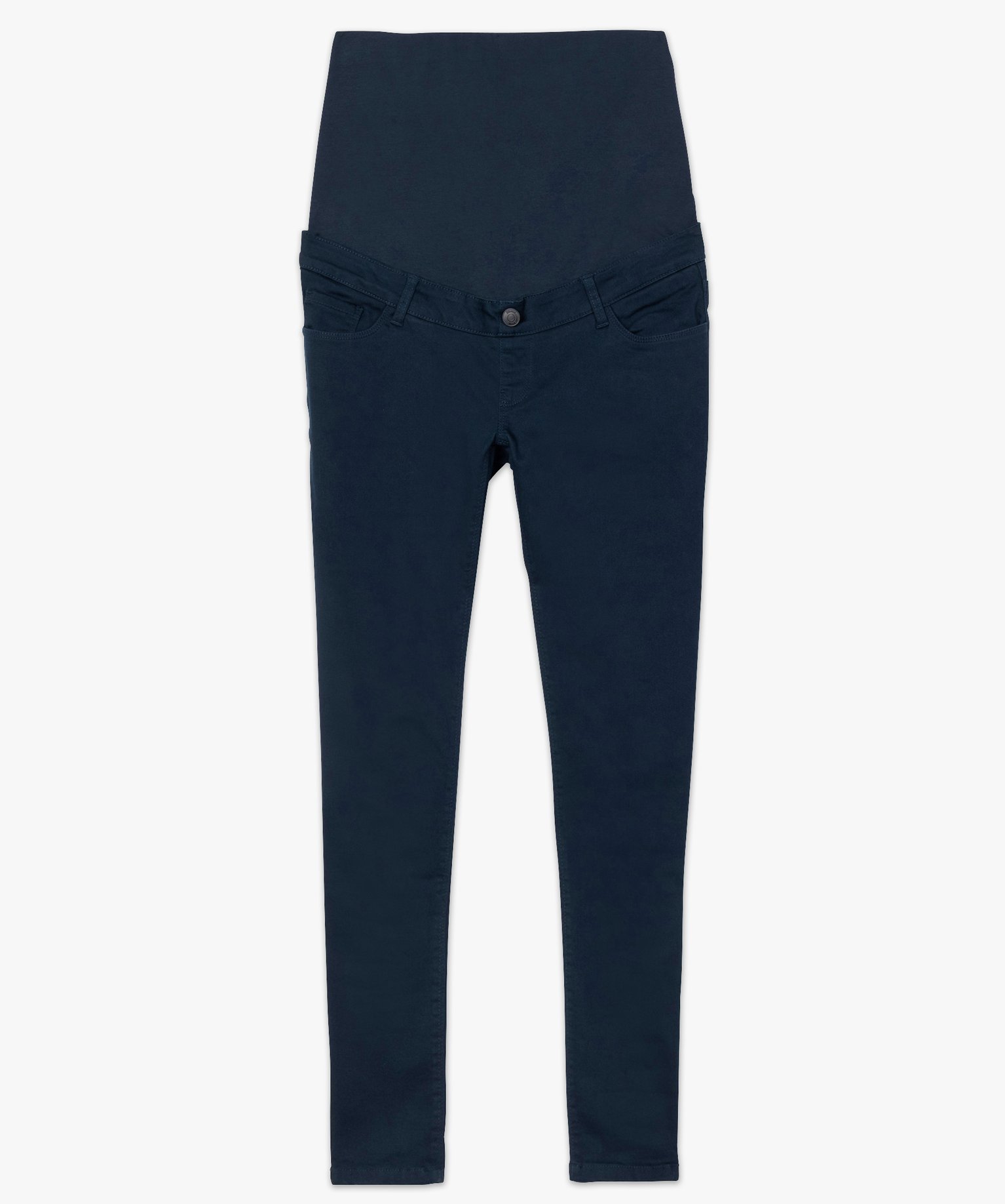 Jean de grossesse coupe slim avec bandeau élastiqué marine | GEMO