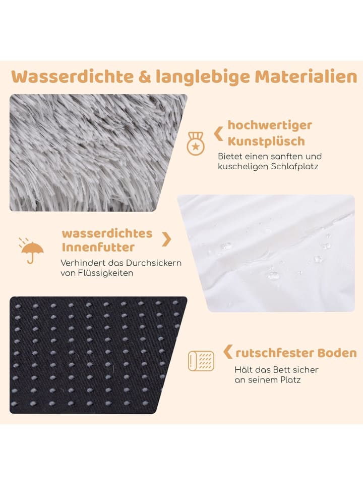 COSTWAY Hundebett für Menschen & Hunde in Grau günstig kaufen onesize