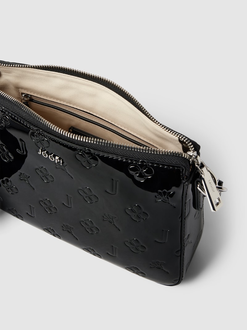 Handtasche mit Muster-Prägung Modell 'decoro lucente jasmina' in black