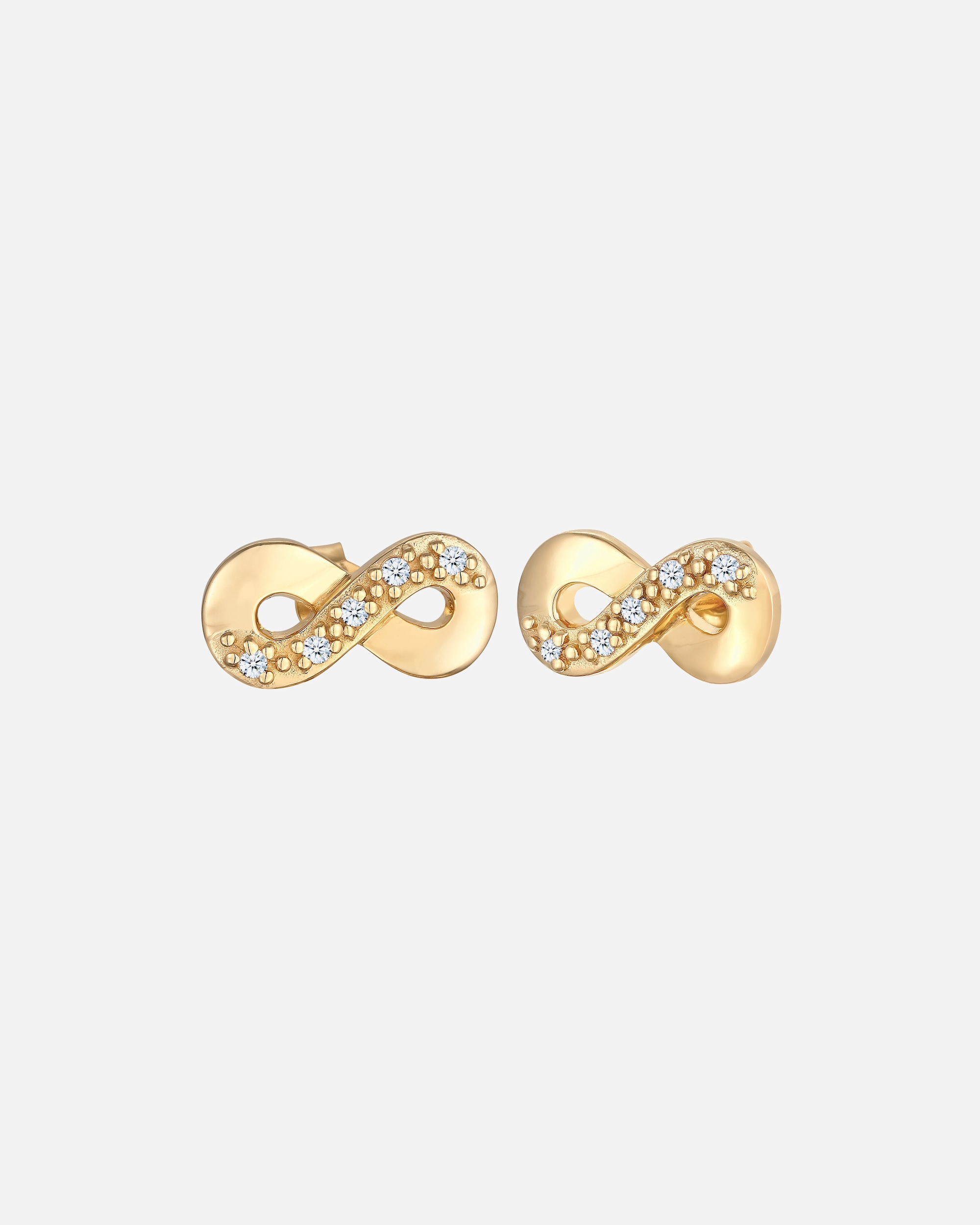 Ženske svjetlucave naušnice Elli DIAMONDS s dijamantom (0,15 ct) od 925 sterling srebra s motivom beskonačnosti