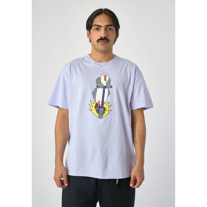 Cleptomanicx Scooter Gull Printshirt Herren