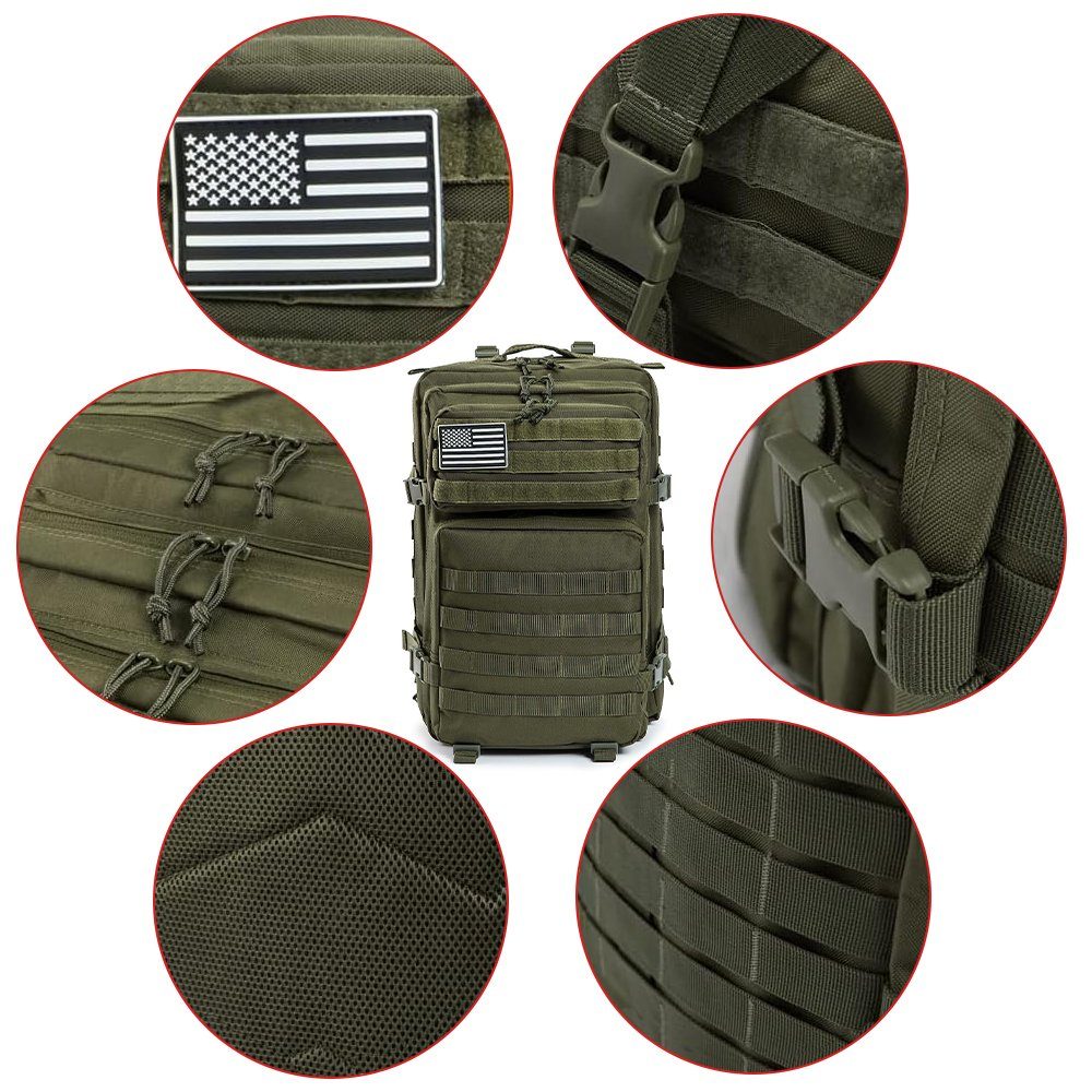 MDHAND Wanderrucksack Taktischer Rucksack, 45L, Hohe Kapazität, Camping