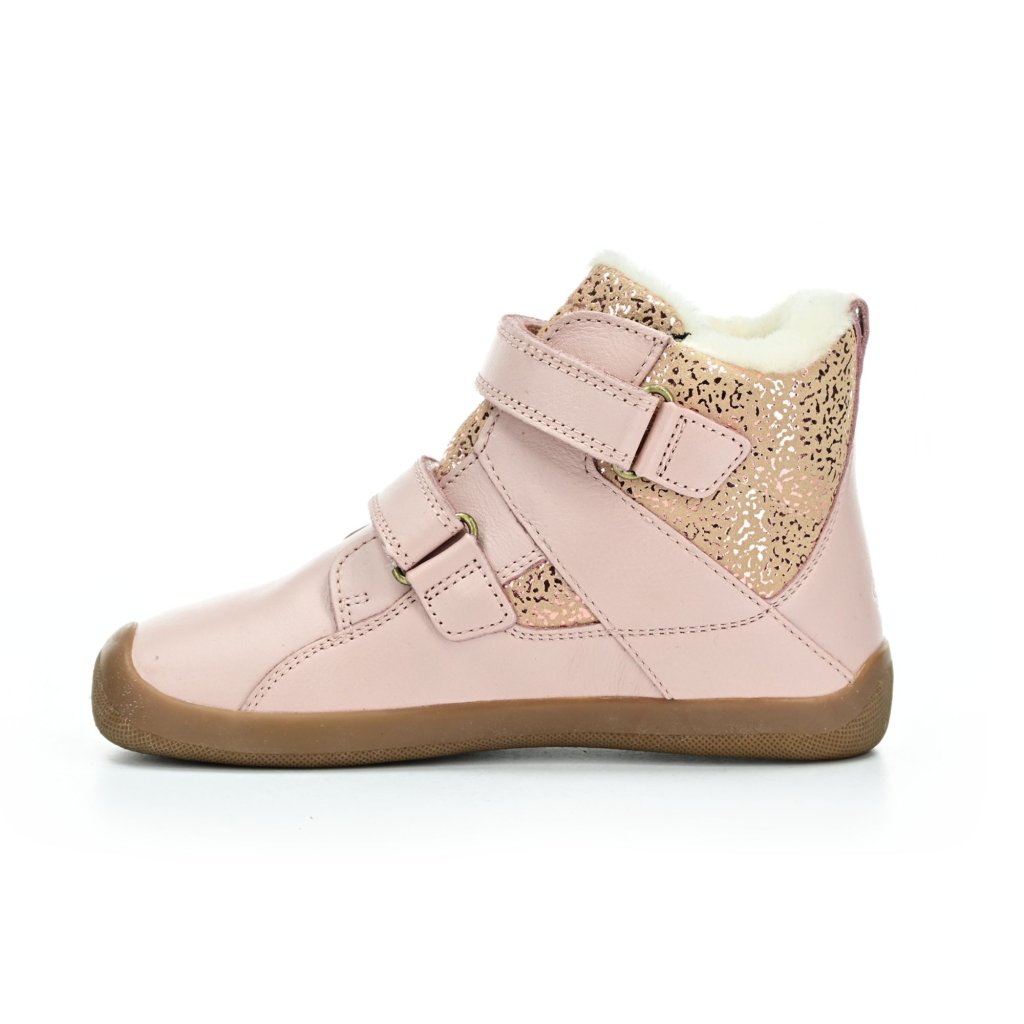 Bundgaard Willie Strap Tex Rose Gold Stream Winterbarfußschuhe