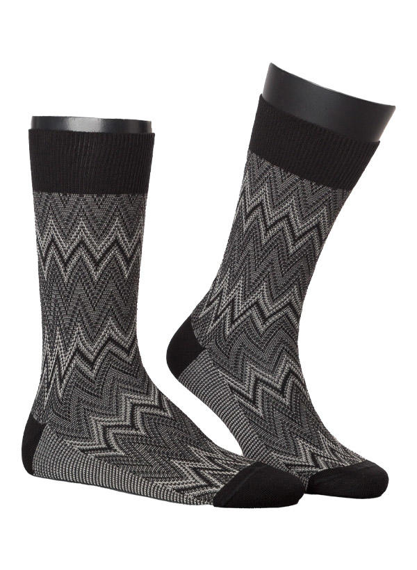 MISSONI, Socken, Baumwolle, schwarz gemustert