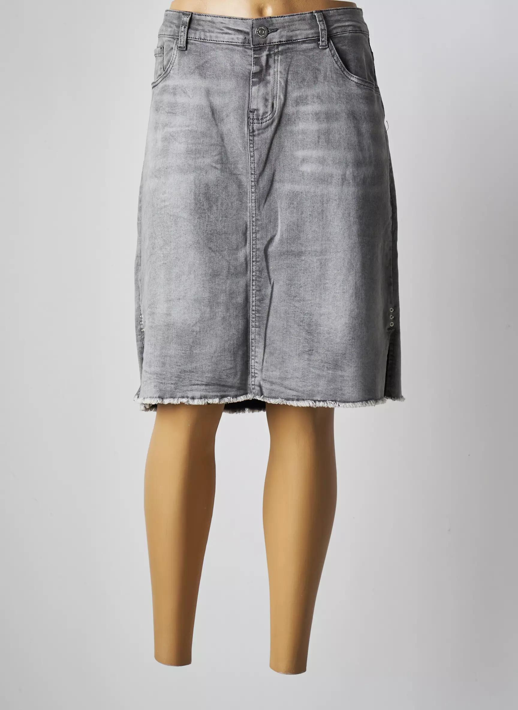 Big Spade Jupes Mi Longues Femme couleur gris