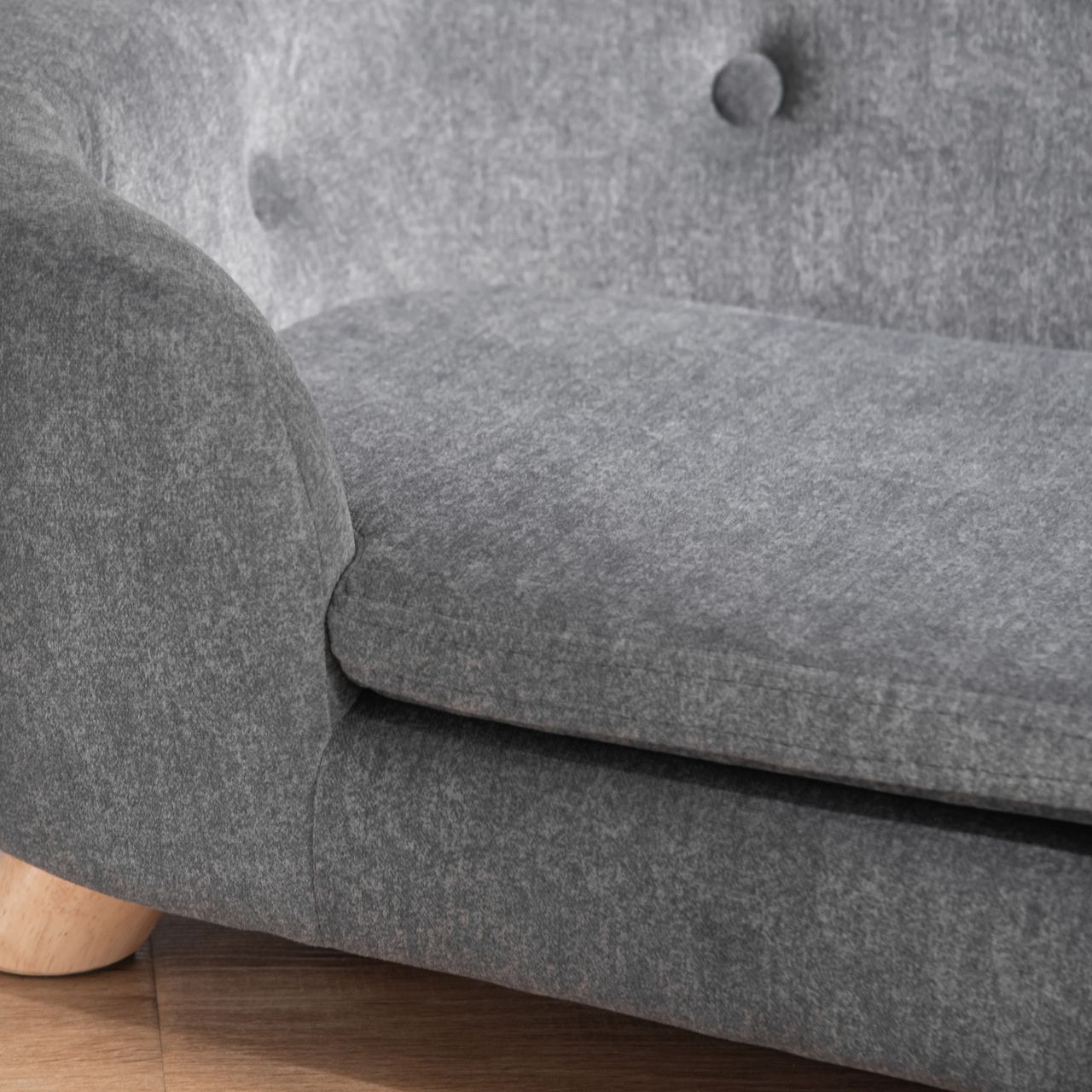 PawHut Haustiersofa Hundematte Katzen Sofa mit Kissen Plüsch Dunkelgrau