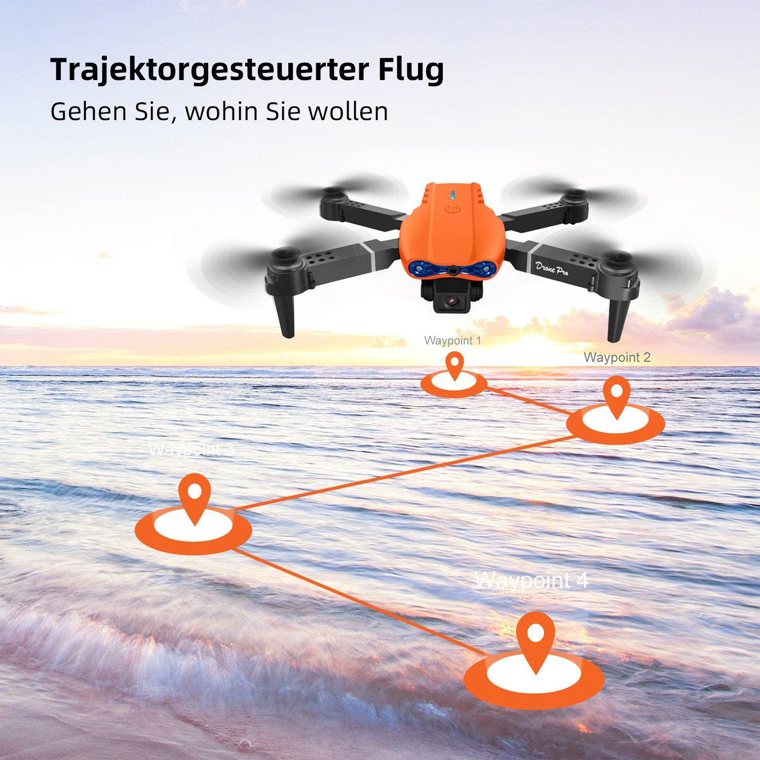 PENGBU RC RC Drone für Erwachsene und Kinder, mit Kamera 4k HD 1080P Drohne (1920*1080, SET, set, 24-30 Mins Lange Flugzeit, Faltbare und tragbare Drohn)