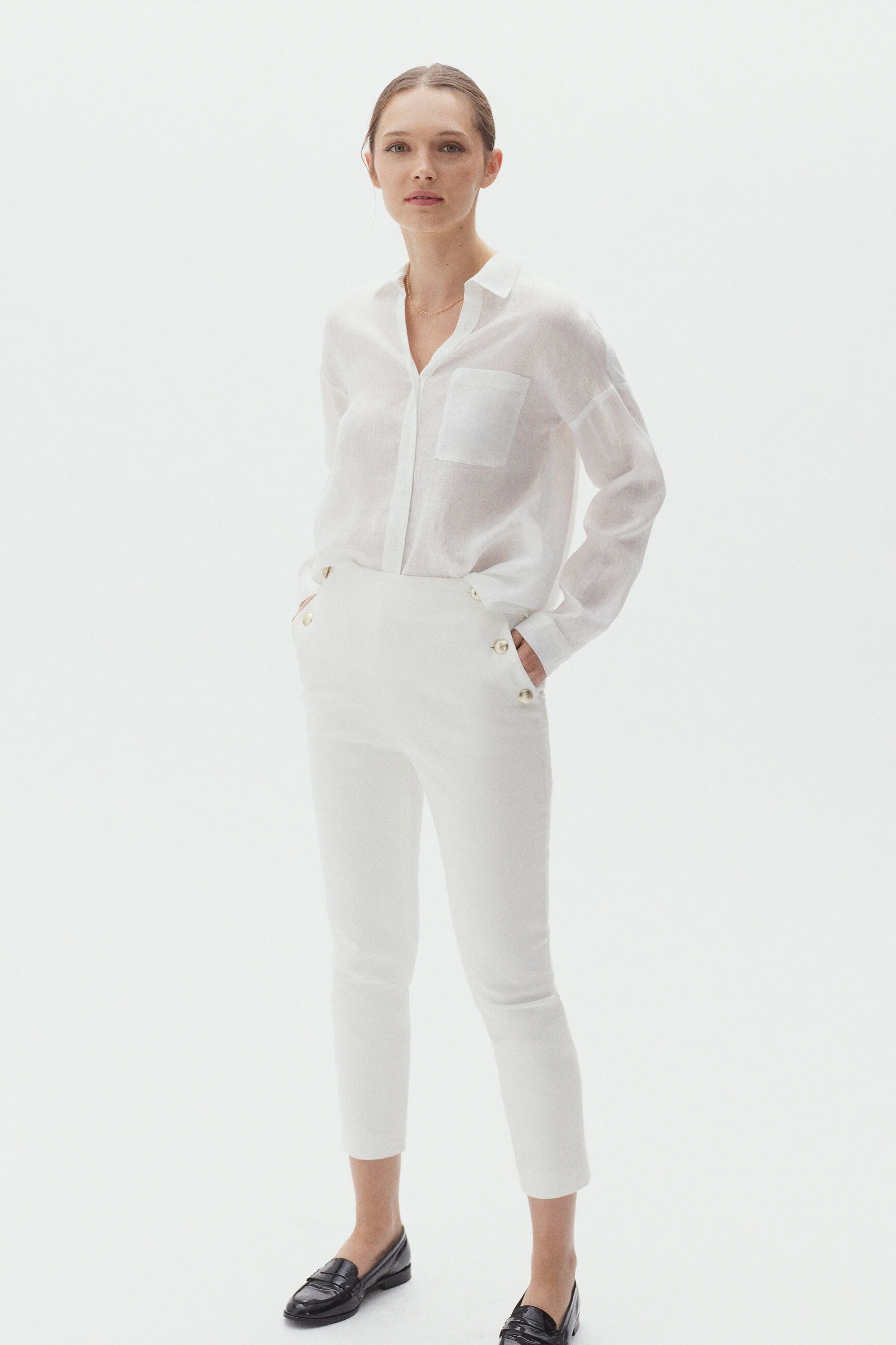 pantalon marion ecru femme