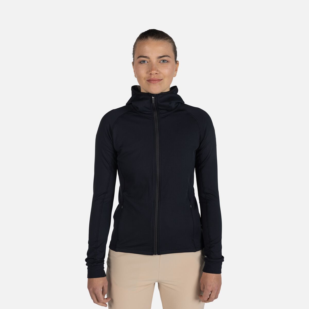 Dünnes Damen-Midlayer mit durchgehendem Reißverschluss