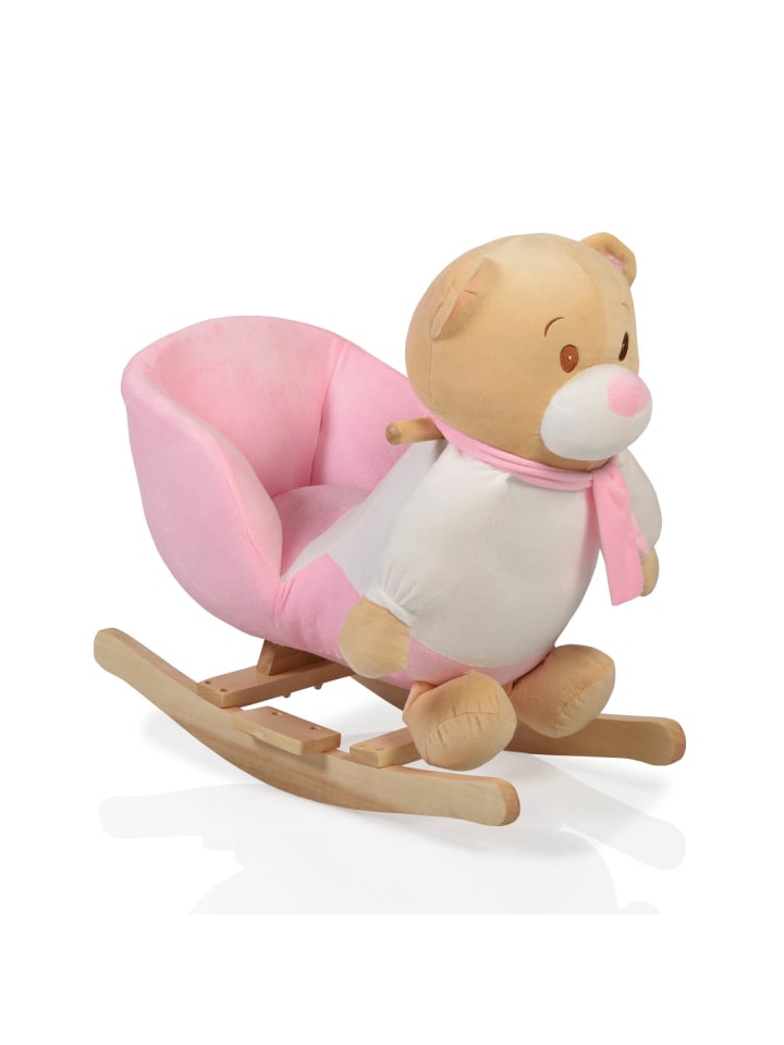Moni Plüsch Schaukeltier Bär rosa WJ-635 in rosa günstig kaufen onesize