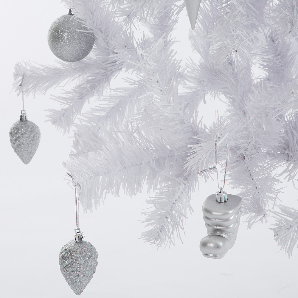 Casaria Deuba Weihnachtsbaum PVC weiß 180cm