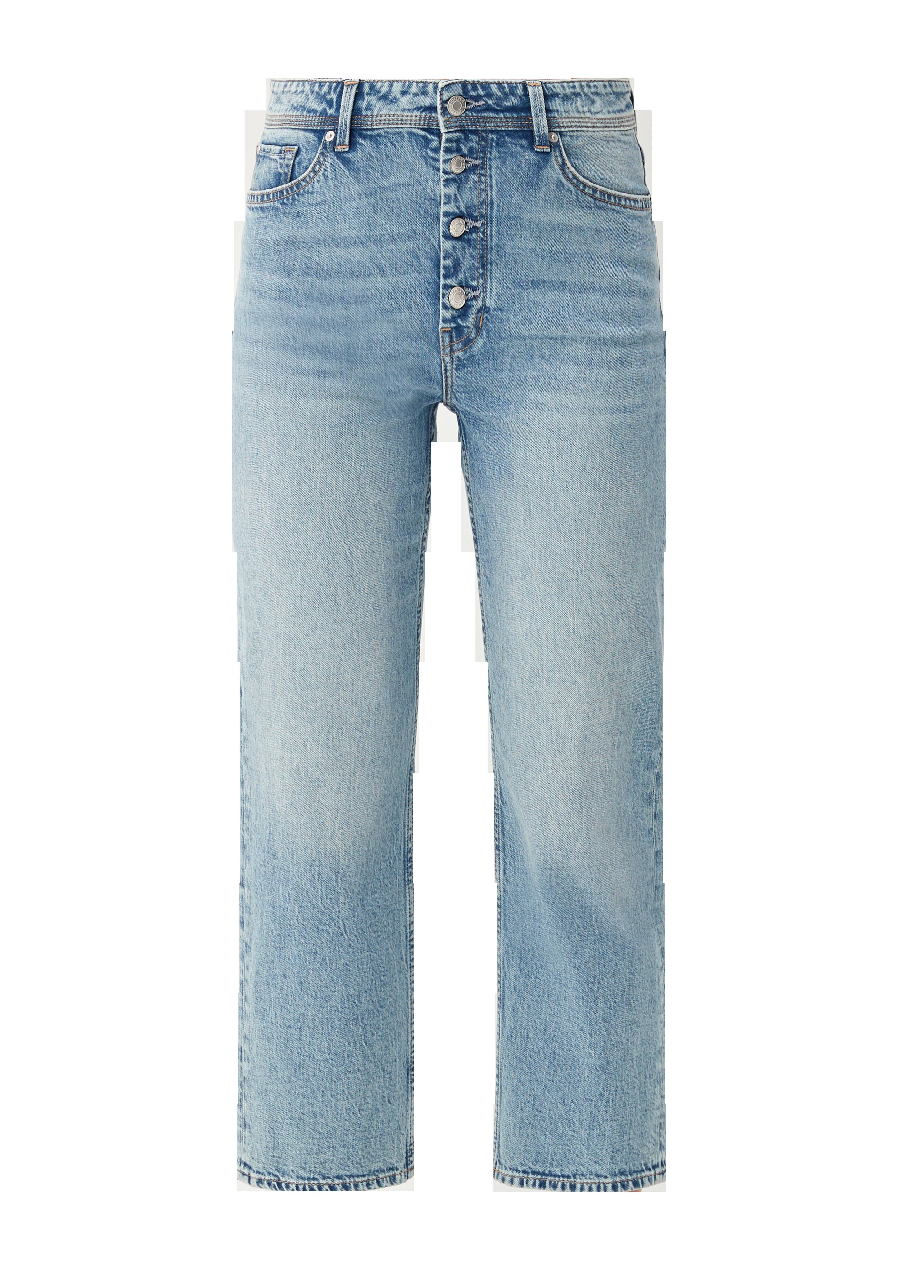 Cropped-Jeans Karolin / Regular Fit / High Rise / Straight Leg   2120759-53Z4