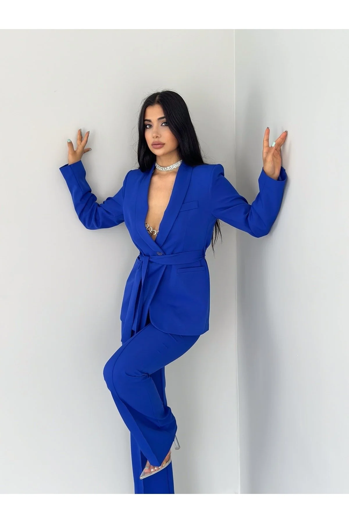 ZF BUTİK  Set aus Jacke und Hose mit Gürtel