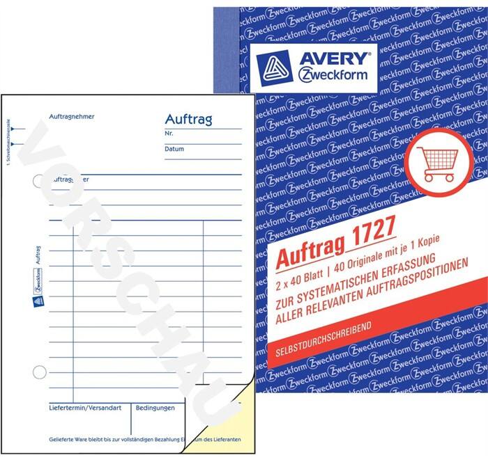 AVERY Zweckform Auftragsbuch DIN A6